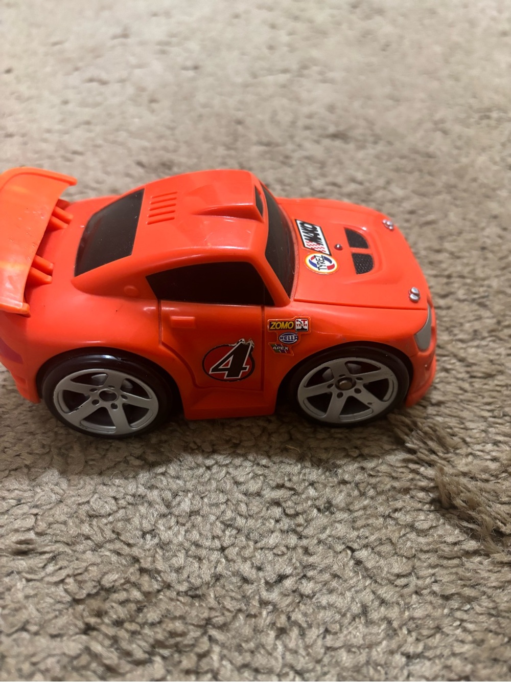Kids Orange Race Car Toy - Brand Unknown - Picture 4 of 6